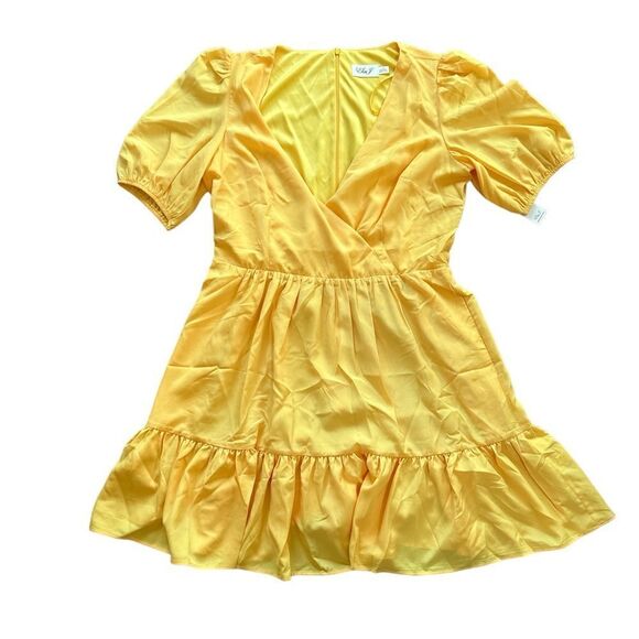 🔥FIRM NEW Eliza J Puff Sleeve Fit & Flare Dress - Picture 1 of 8